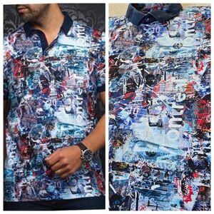 Au Noir Polo Guy Multi Snug Fit 1XL